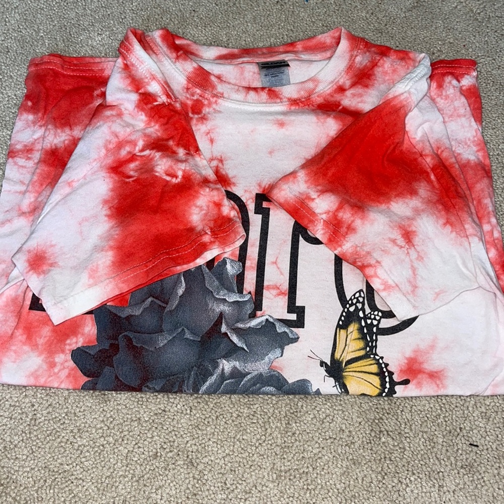 Pick tie die graphic tee